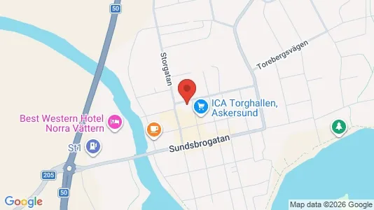 Lägenheter att hyra i Askersund - kort over placeringen