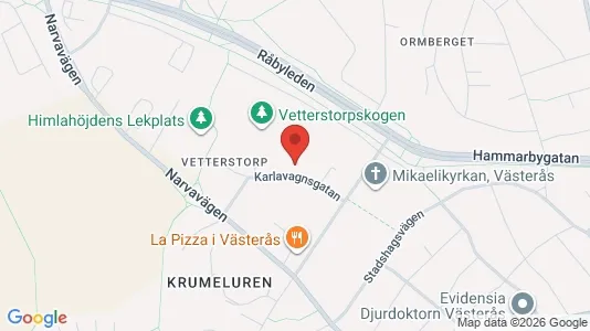 Lägenheter att hyra i Västerås - kort over placeringen