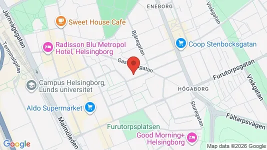 Lägenheter att hyra i Helsingborg - kort over placeringen
