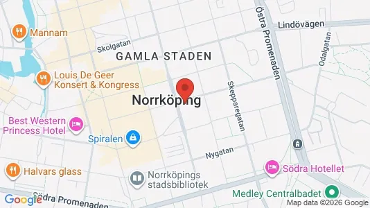 Lägenheter att hyra i Norrköping - kort over placeringen