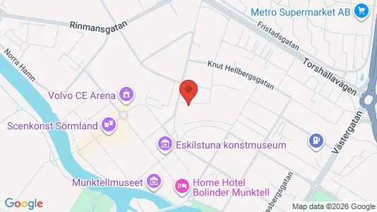 Lägenheter att hyra i Eskilstuna - kort over placeringen