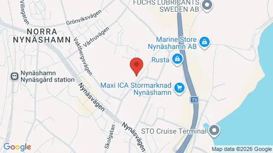 Lägenheter att hyra i Nynäshamn - kort over placeringen