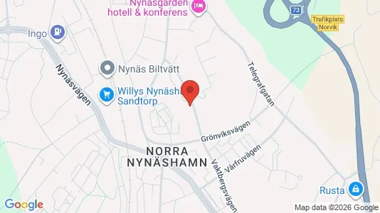 Lägenheter att hyra i Nynäshamn - kort over placeringen