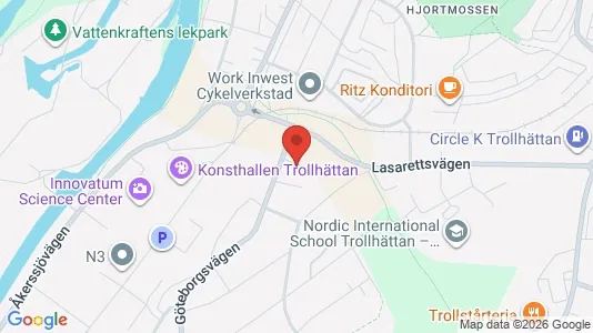 Lägenheter att hyra i Trollhättan - kort over placeringen