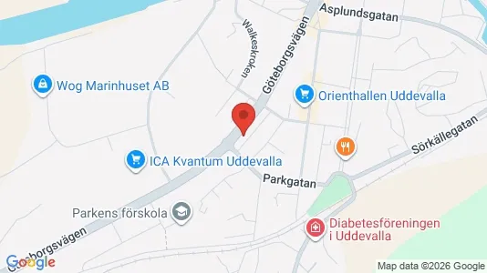 Lägenheter att hyra i Uddevalla - kort over placeringen