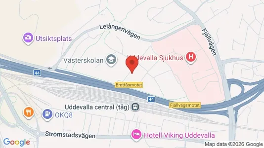 Lägenheter att hyra i Uddevalla - kort over placeringen
