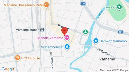 Lägenheter att hyra i Värnamo - kort over placeringen