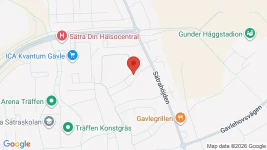 Lägenheter att hyra i Gävle - kort over placeringen