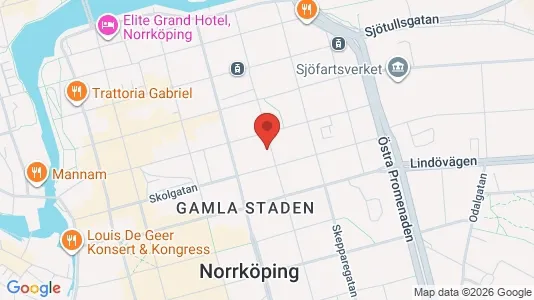 Lägenheter att hyra i Norrköping - kort over placeringen