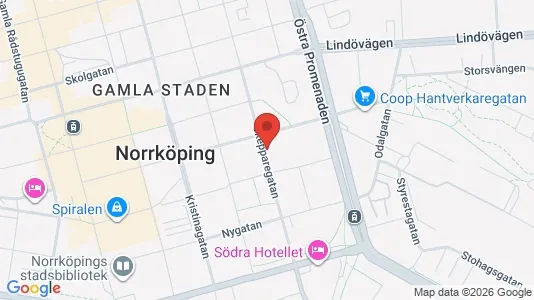 Lägenheter att hyra i Norrköping - kort over placeringen