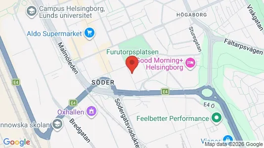Lägenheter att hyra i Helsingborg - kort over placeringen