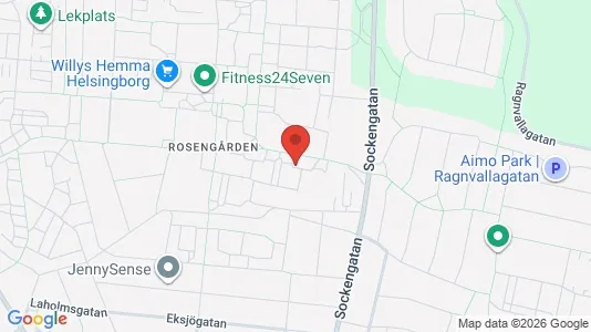 Lägenheter att hyra i Helsingborg - kort over placeringen