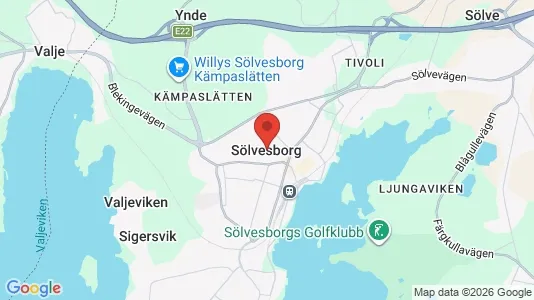 Hus att hyra i Sölvesborg - kort over placeringen