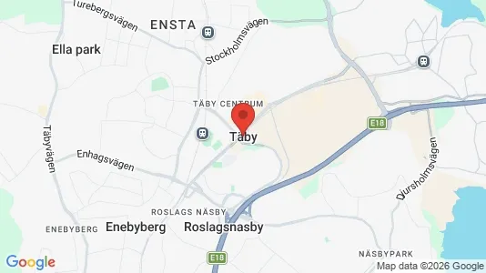 Radhus att hyra i Täby - kort over placeringen