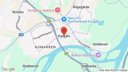 Hus att hyra i Kungälv - kort over placeringen