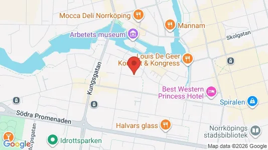 Lägenheter att hyra i Norrköping - kort over placeringen
