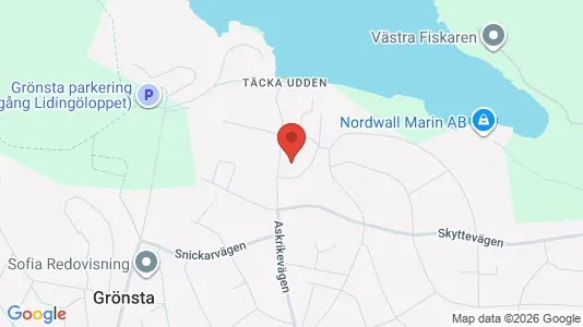 Lägenheter att hyra i Lidingö - kort over placeringen