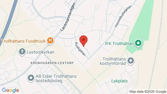 Lägenheter att hyra i Trollhättan - kort over placeringen