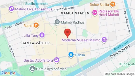 Lägenheter att hyra i Malmö Centrum - kort over placeringen
