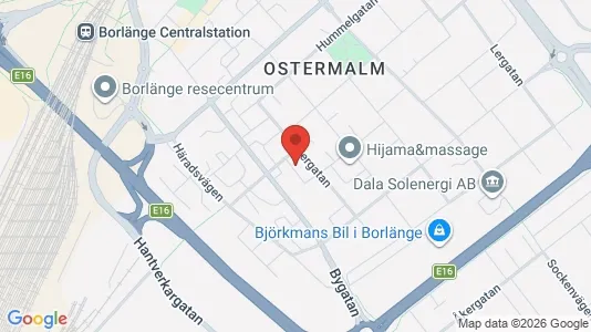 Lägenheter att hyra i Borlänge - kort over placeringen