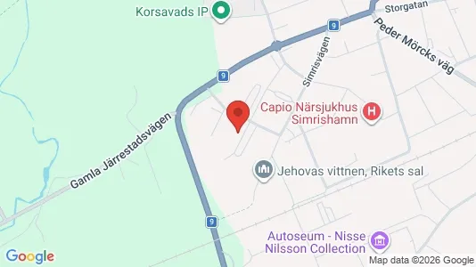 Lägenheter att hyra i Simrishamn - kort over placeringen