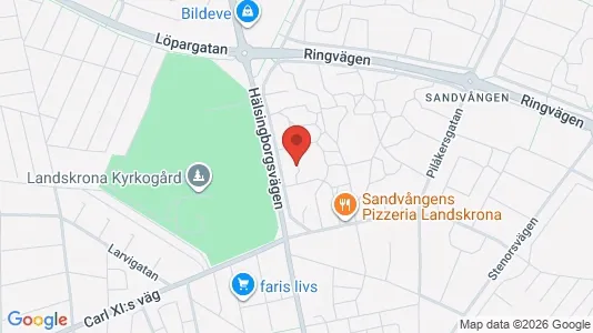 Lägenheter att hyra i Landskrona - kort over placeringen