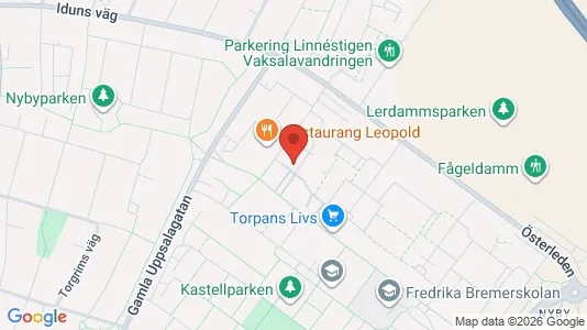 Lägenheter att hyra i Uppsala - kort over placeringen