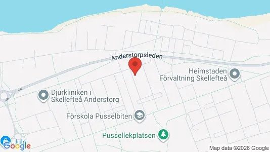 Lägenheter att hyra i Skellefteå - kort over placeringen