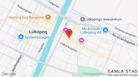 Lägenheter att hyra i Lidköping - kort over placeringen