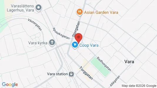 Lägenheter att hyra i Vara - kort over placeringen