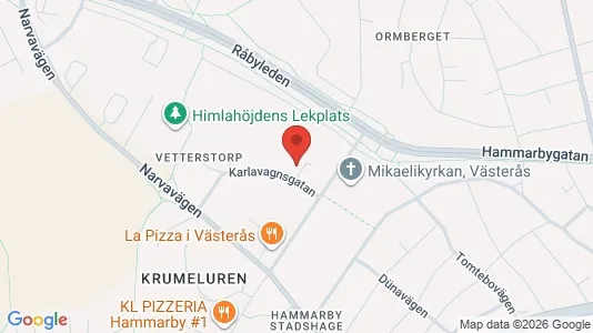 Lägenheter att hyra i Västerås - kort over placeringen
