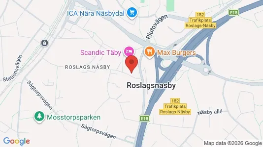 Lägenheter att hyra i Täby - kort over placeringen