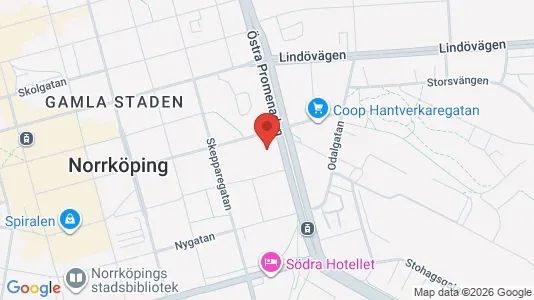 Lägenheter att hyra i Norrköping - kort over placeringen