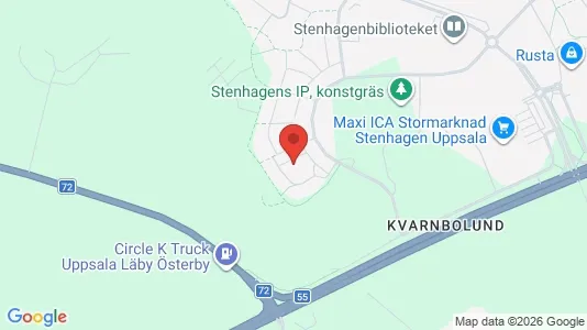 Lägenheter att hyra i Uppsala - kort over placeringen