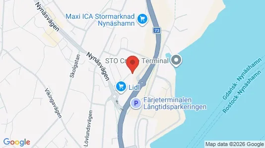 Lägenheter att hyra i Nynäshamn - kort over placeringen