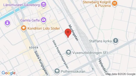 Lägenheter att hyra i Gävle - kort over placeringen
