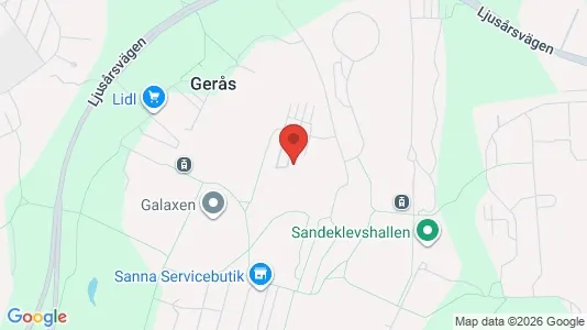 Lägenheter att hyra i Göteborg Östra - kort over placeringen