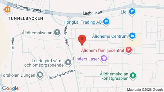 Lägenheter att hyra i Umeå - kort over placeringen