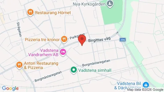 Lägenheter att hyra i Vadstena - kort over placeringen