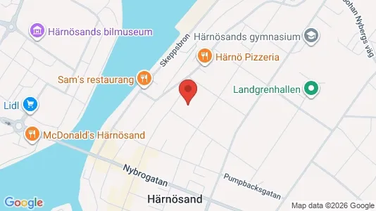Lägenheter att hyra i Härnösand - kort over placeringen