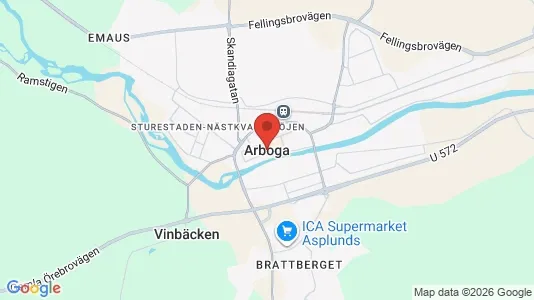 Hus att hyra i Arboga - kort over placeringen