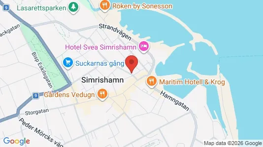 Lägenheter att hyra i Simrishamn - kort over placeringen