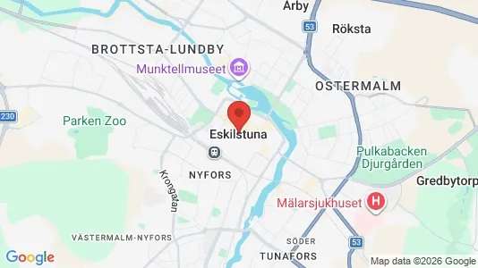 Hus att hyra i Eskilstuna - kort over placeringen