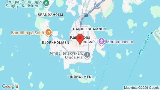Hus att hyra i Karlskrona - kort over placeringen