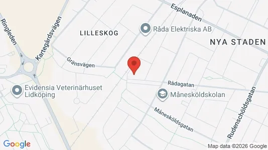 Lägenheter att hyra i Lidköping - kort over placeringen