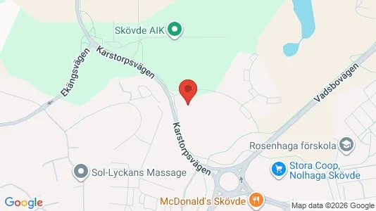 Lägenheter att hyra i Skövde - kort over placeringen
