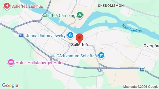 Hus att hyra i Sollefteå - kort over placeringen
