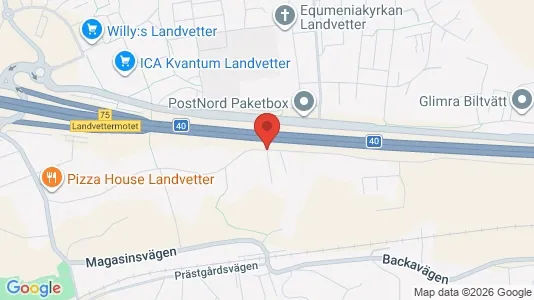 Rum att hyra i Härryda - kort over placeringen