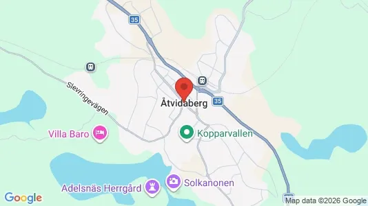 Lägenheter att hyra i Åtvidaberg - kort over placeringen