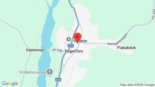 Lägenheter att hyra i Vindeln - kort over placeringen
